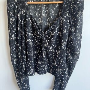 ASTR the Label Floral Long Sleeve Blouse – L